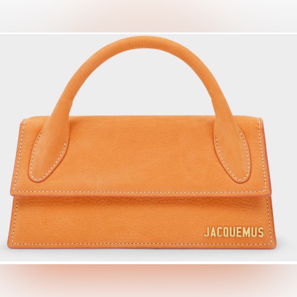 Le Chiquito Long Bag in Orange Leather - Picture 2 of 5
